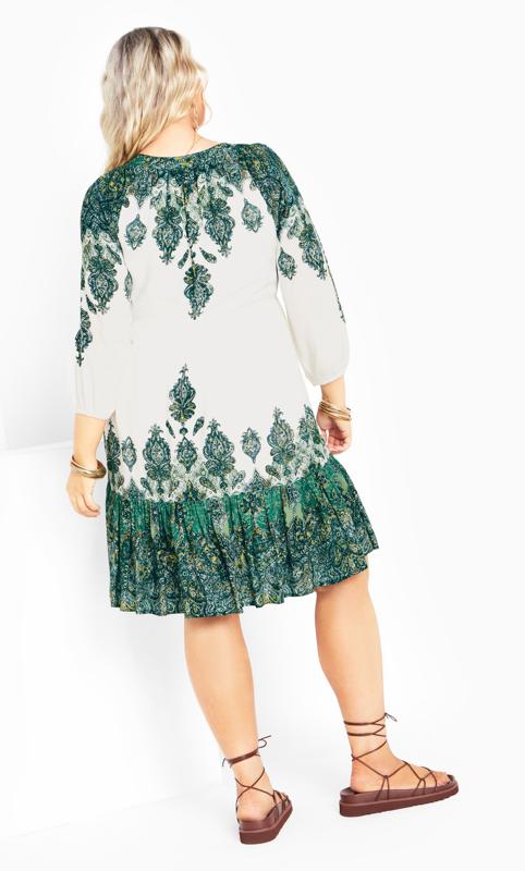 Lady Luxe Ivory Print Dress 4