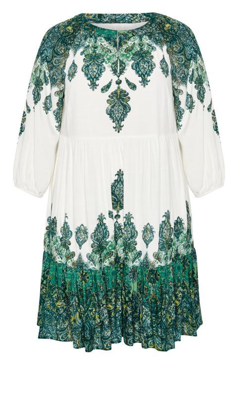 Lady Luxe Ivory Print Dress 8