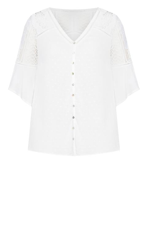 Evans Ivory Dahlia Lace Shirt 4