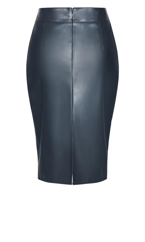 Charlotte Steel Faux Leather Midi Skirt 12