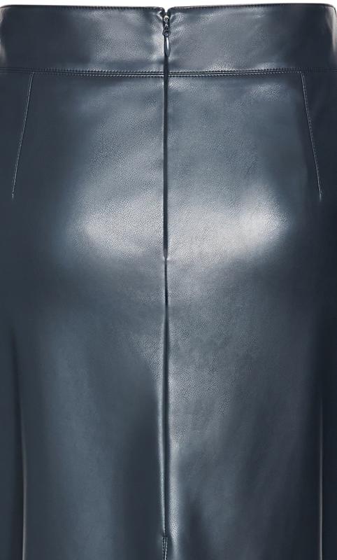 Charlotte Steel Faux Leather Midi Skirt 13
