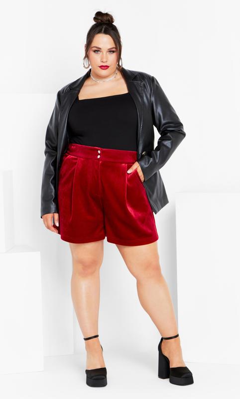Plus Size  City Chic Red Nora Short