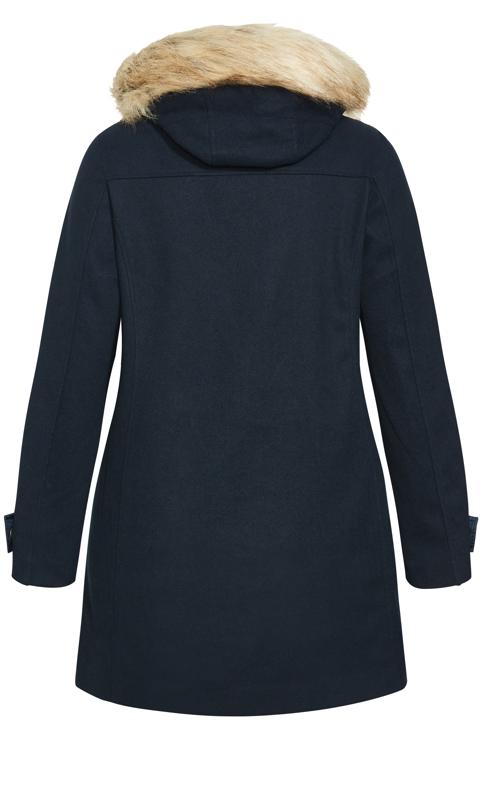 Voyager Faux Wool Navy Coat 4