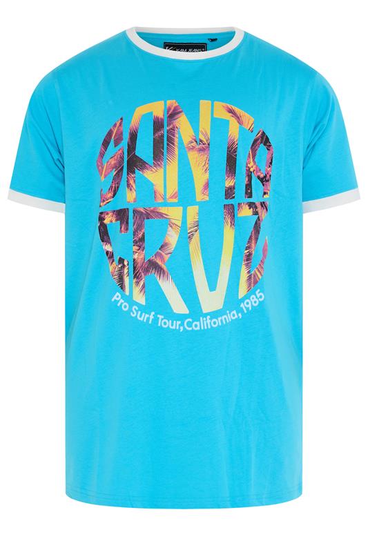 KAM Big & Tall Light Blue 'Santa Cruz' T-Shirt | BadRhino 1