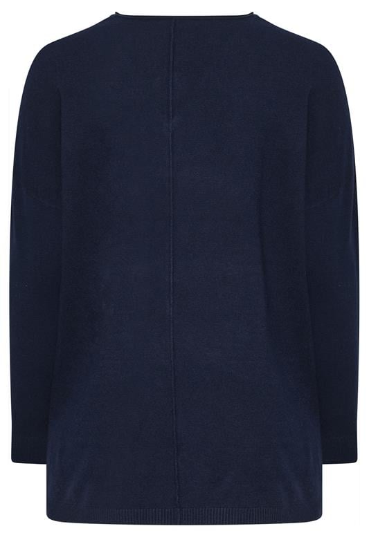 EVANS Plus Size Black Seam Detail Jumper | Evans 2