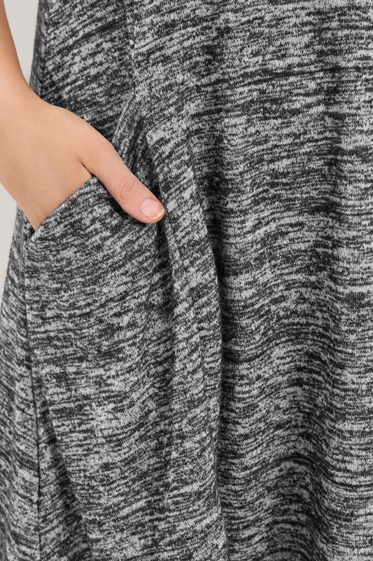 YOURS Plus Size Grey Drape Pocket Dress | Yours Clothing 4