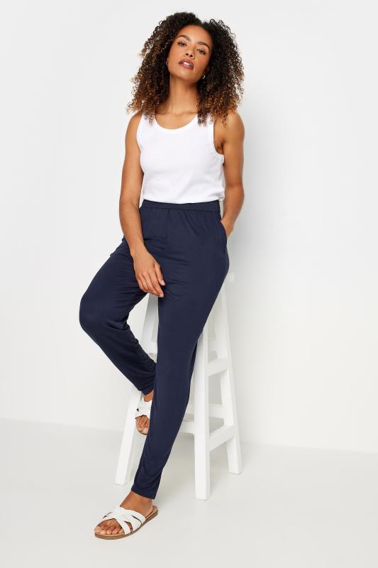 M&Co Navy Blue Hareem Jersey Trousers | M&Co 1