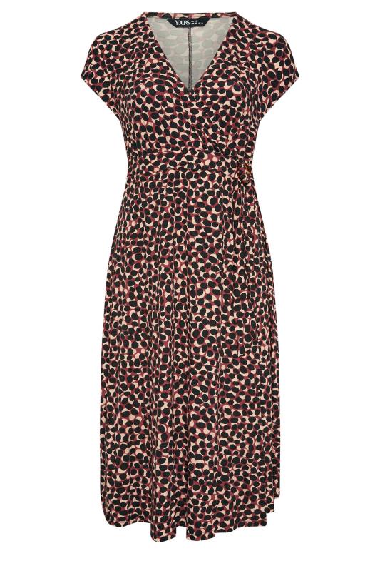 YOURS Plus Size Red Spot Print Wrap Dress | Yours Clothing 5