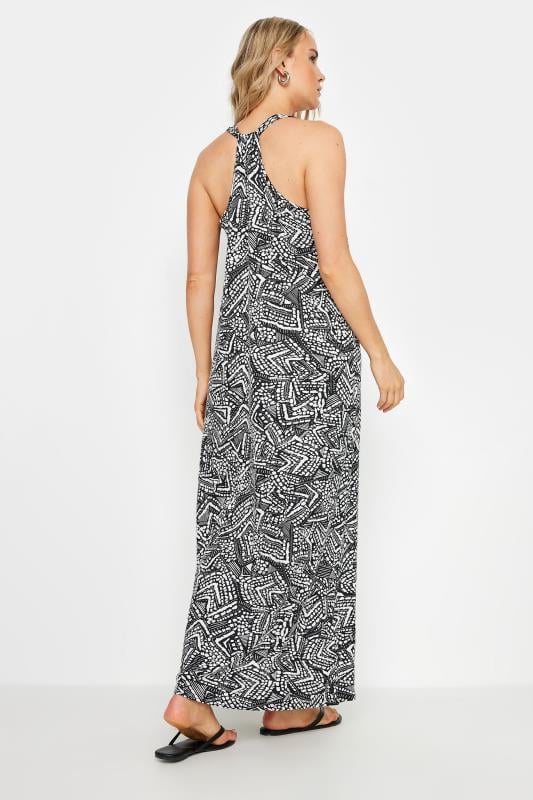 LTS Tall Women's Black Abstract Print Racer Back Maxi Dress | Long Tall Sally 3