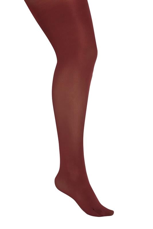  Yours Burgundy Red 90 Denier Microfibre Premium Tights