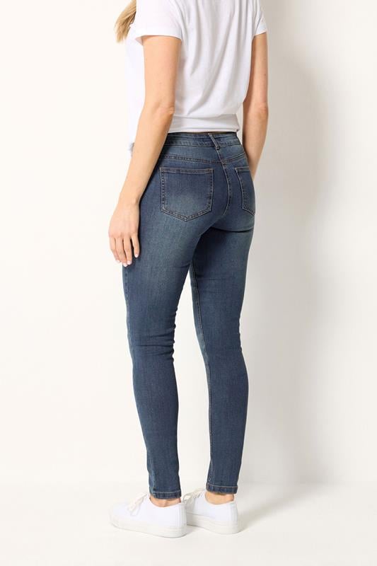LTS Tall Women's 2 PACK Mid Blue & Black Skinny Jeans | Long Tall Sally 5