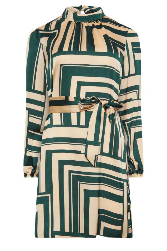 M&Co Green Geometric Print High Neck Tunic Blouse | M&Co 7