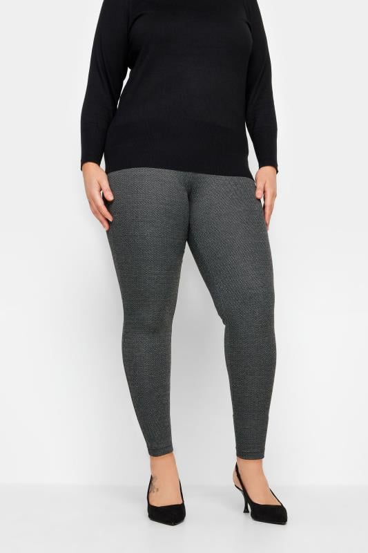 Checkered Black and Charcoal Grey Leggings | Zazzle