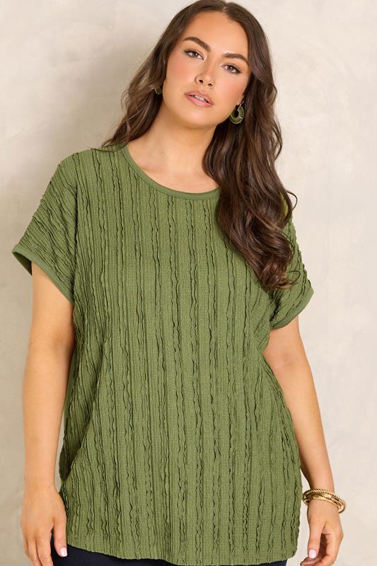  EVANS Curve Green Textured Front Top