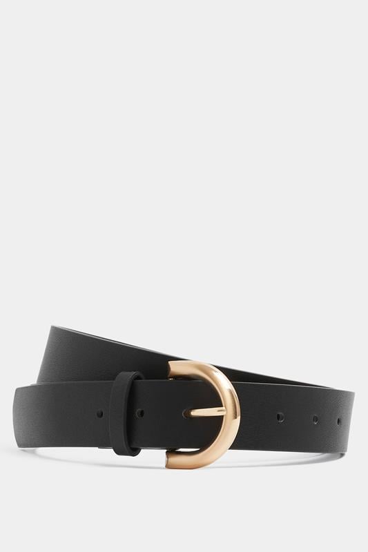Black Faux Leather Belt | Yours Clothing 1