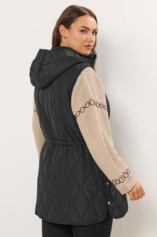 YOURS Plus Size Black Quilted Gilet | Yours Curve 4