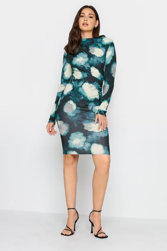 LTS Tall Womens Green Abstract Print Mesh Midi Dress | Long Tall Sally  2