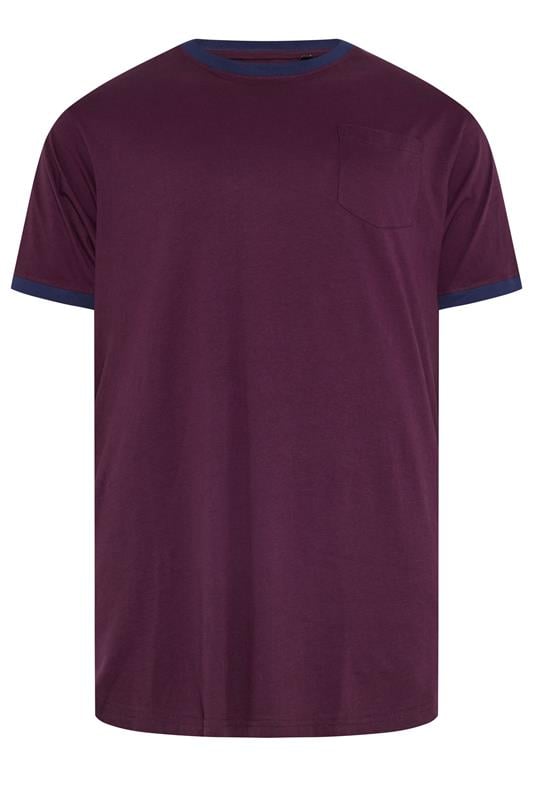 KAM Big & Tall Fig Purple Ringer T-Shirt | badRhino 1