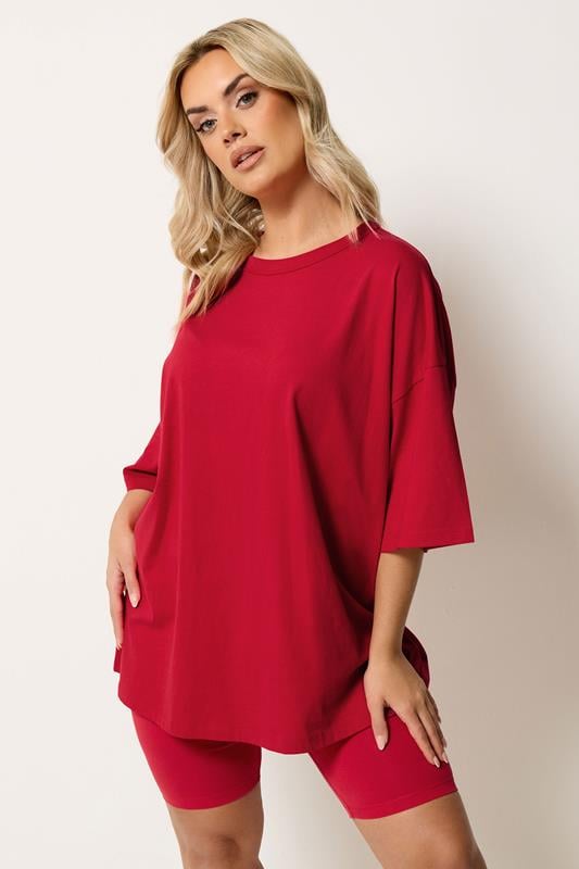  YOURS Curve Red Boxy T-Shirt