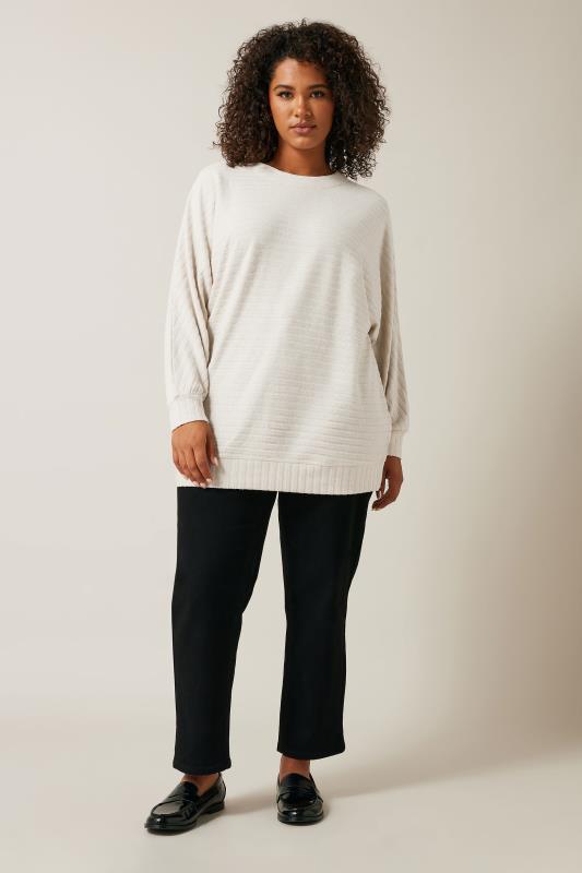 EVANS Curve Cream Soft Touch Jumper | Evans 5