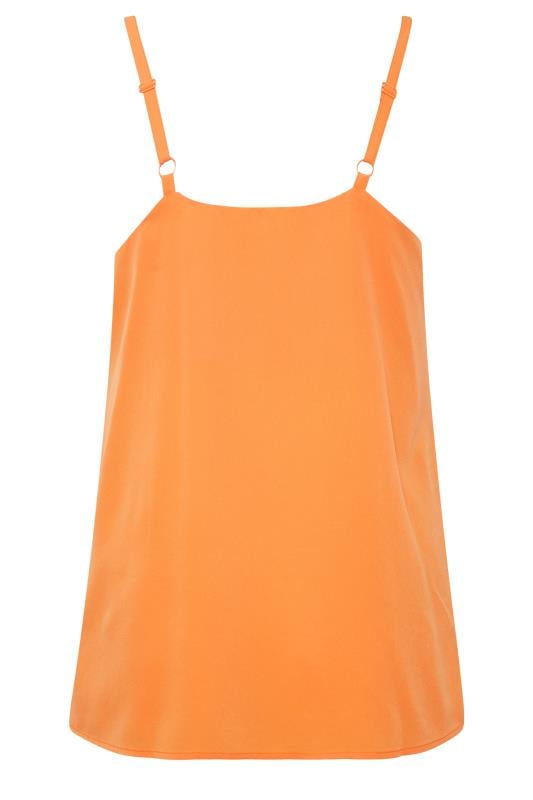 YOURS Curve Plus Size Orange Cami Vest Top | Yours Clothing  6