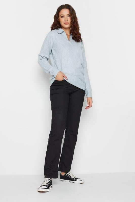 LTS Tall Women's Light Blue Collared Knitted Jumper | Long Tall Sally 3