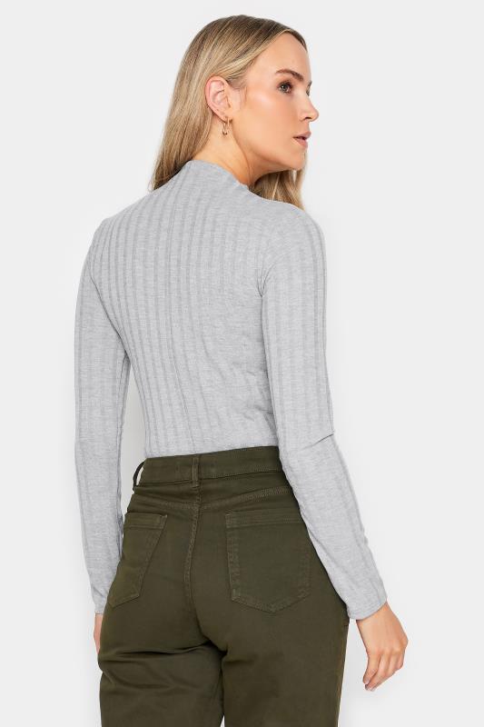 LTS Tall Women's Grey Ribbed High Neck Top | Long Tall Sally 4