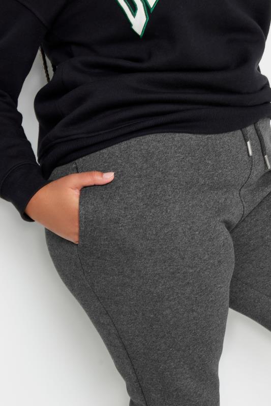 YOURS Plus Size Charcoal Grey Cuffed Stretch Joggers | Yours Clothing 4