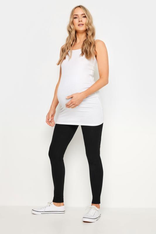 LTS Tall Women's Maternity Black Cotton Leggings | Long Tall Sally 1