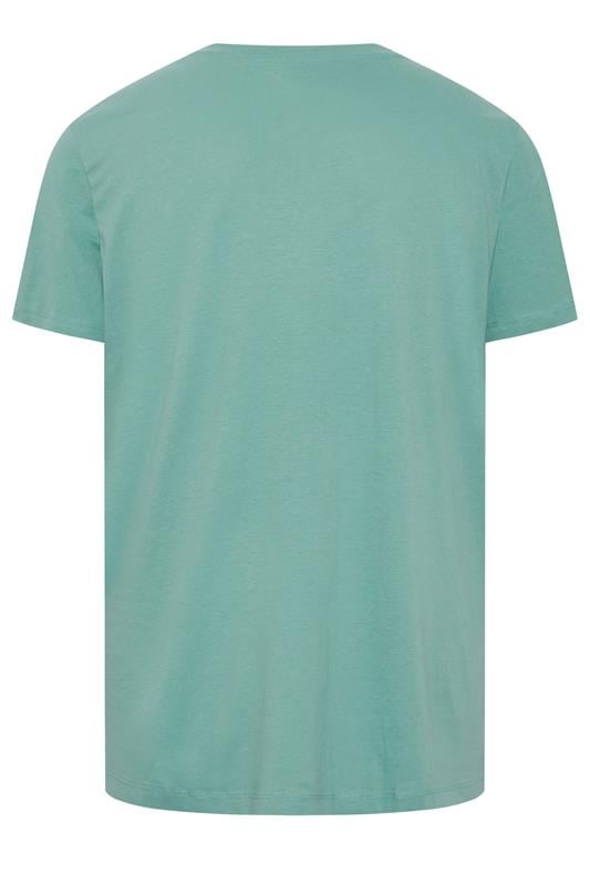 JACK & JONES Big & Tall Blue Tropical Skeleton Print Tee | BadRhino 4