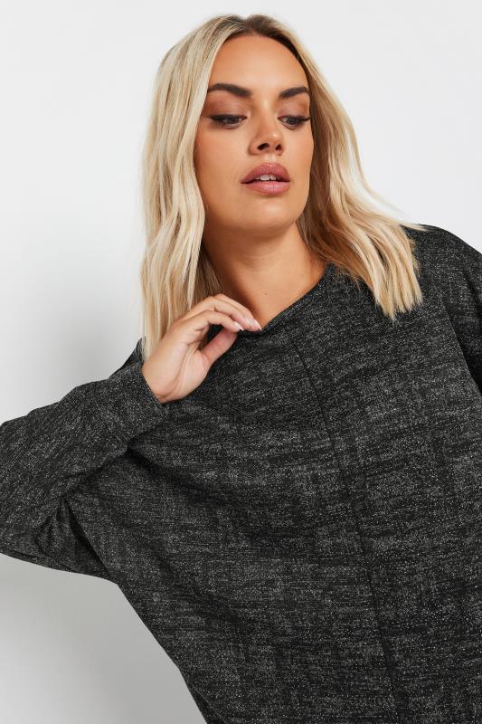 YOURS Plus Size Black Long Sleeve Soft Touch Top | Yours Clothing  4