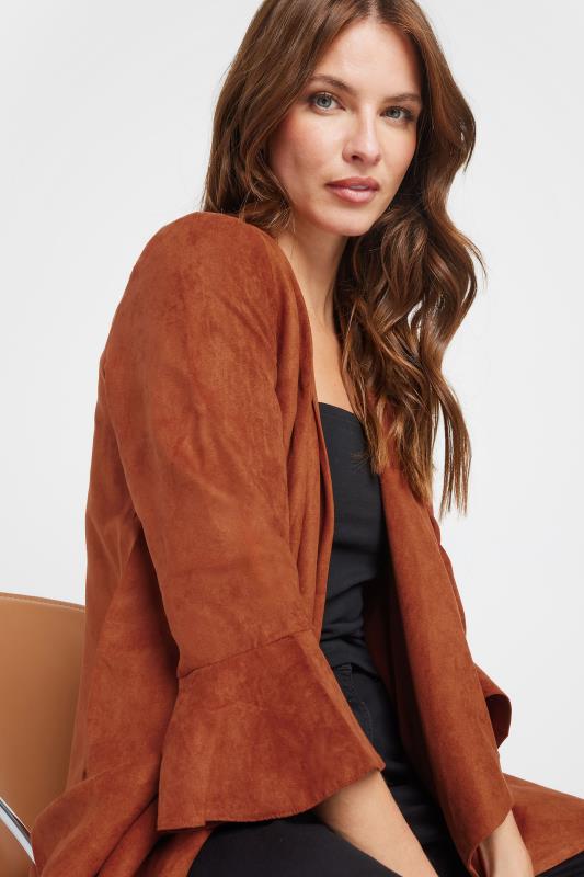 M&Co Brown Suedette Waterfall Jacket | M&Co 1