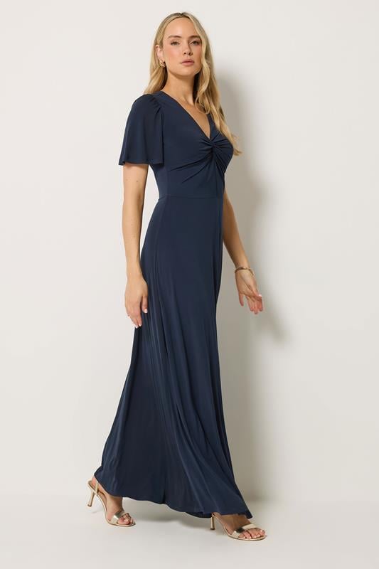  LTS Tall Navy Blue Twist Front Maxi Dress
