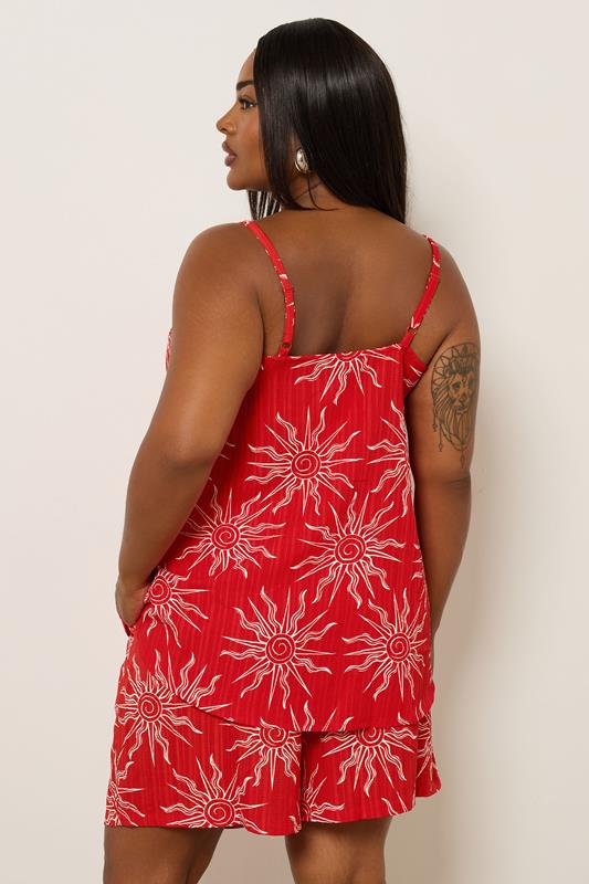 YOURS Plus Size Red Sun Print Cami Top | Yours Clothing 2