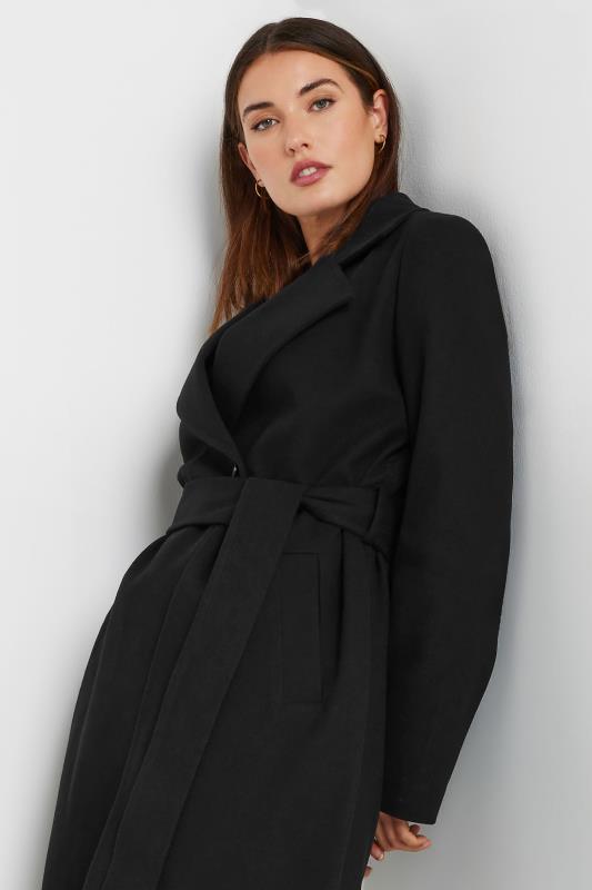 LTS Tall Black Formal Wrap Coat | Long Tall Sally 4