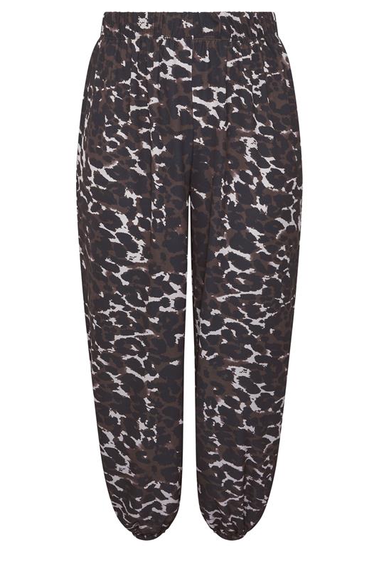 LIMITED COLLECTION Plus Size Brown leopard Balloon Trousers | Yours Clothing 5