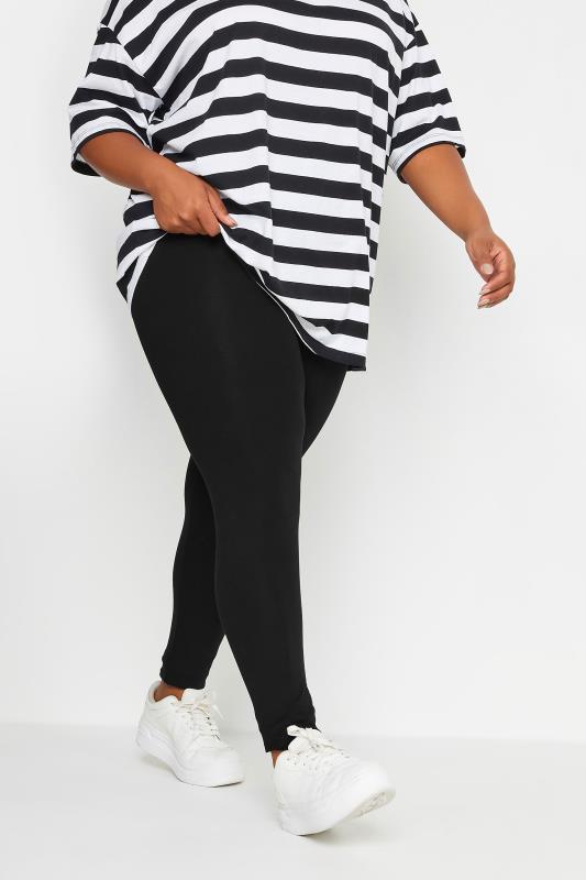 Plus Size  YOURS FOR GOOD Curve Black Stretch Organic Cotton Leggings