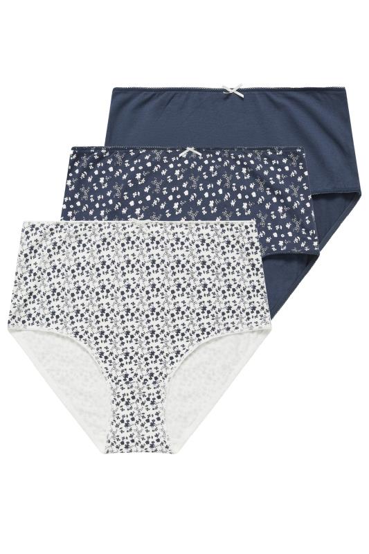 City Chic Navy & White Floral Full Briefs 1
