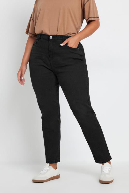 Plus Size  YOURS Curve Black Mom Jeans