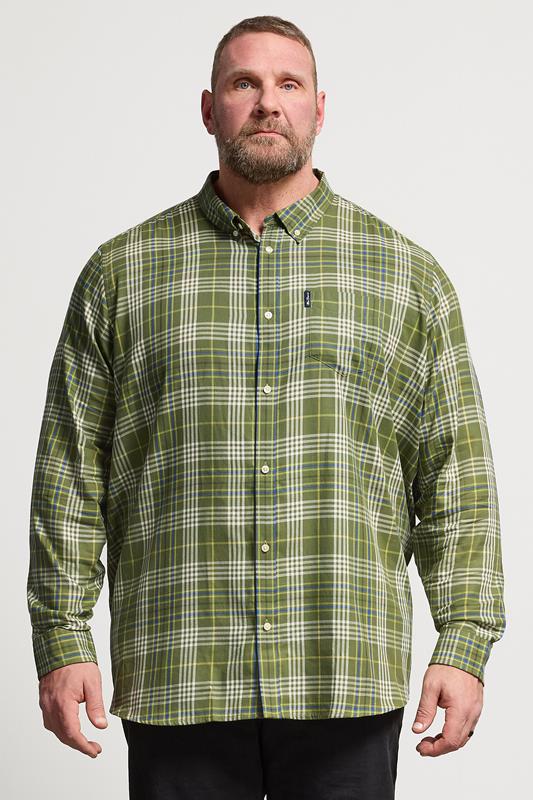  BEN SHERMAN Big & Tall Green Check Shirt