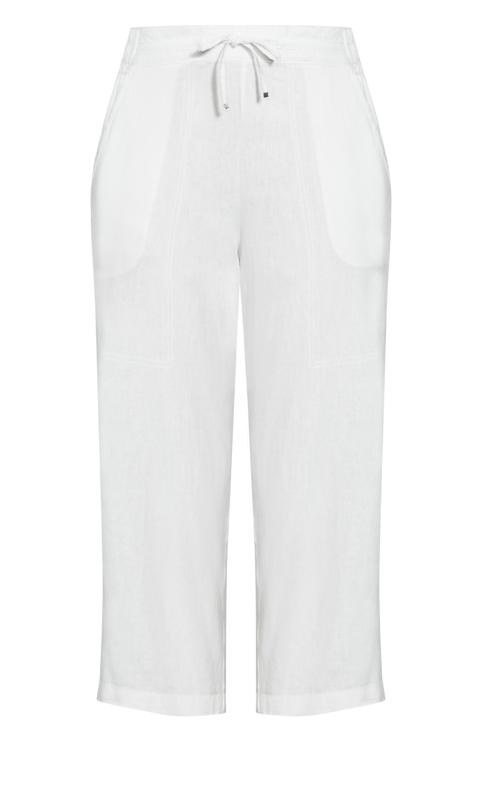Etcetera white stretchlinen blend Serenity cropped Pants 10 NWT