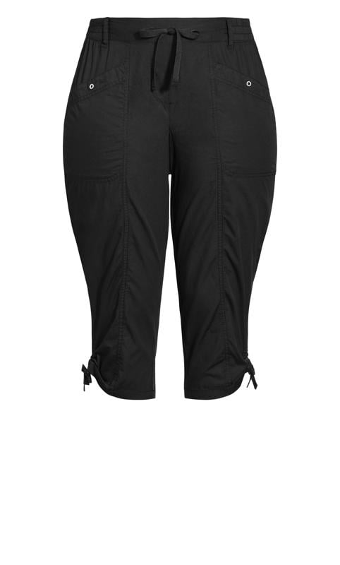 Poplin Black Crop Trouser 5