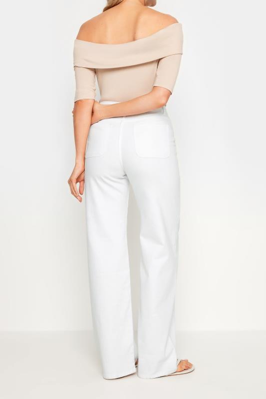 LTS Tall White Wide Leg Jeans | Long Tall Sally 3