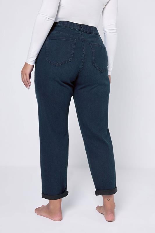 YOURS Plus Size Dark Blue Boyfriend Jeans | Yours Clothing 2