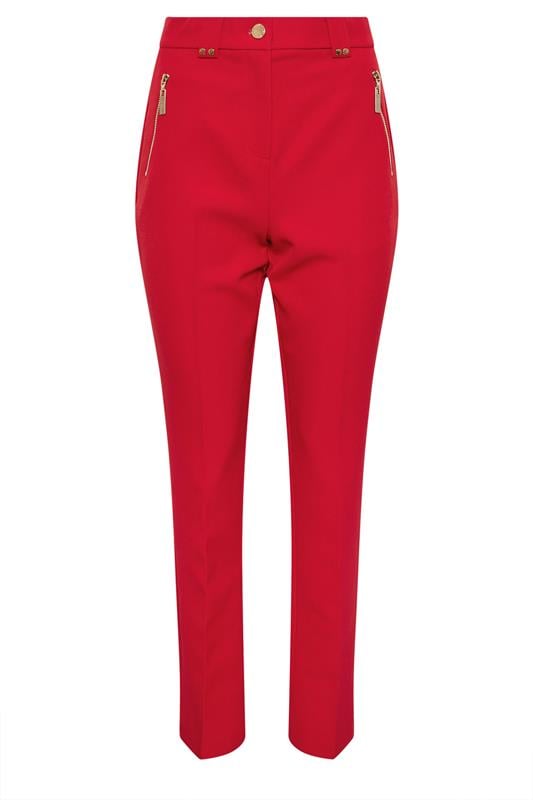 STAR Red Tailored Straight Leg Trousers | StarByJM 6