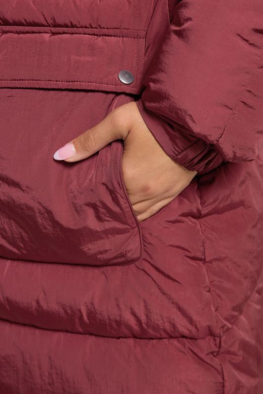 YOURS Plus Size Red Padded Parka Coat | Yours Clothing 5