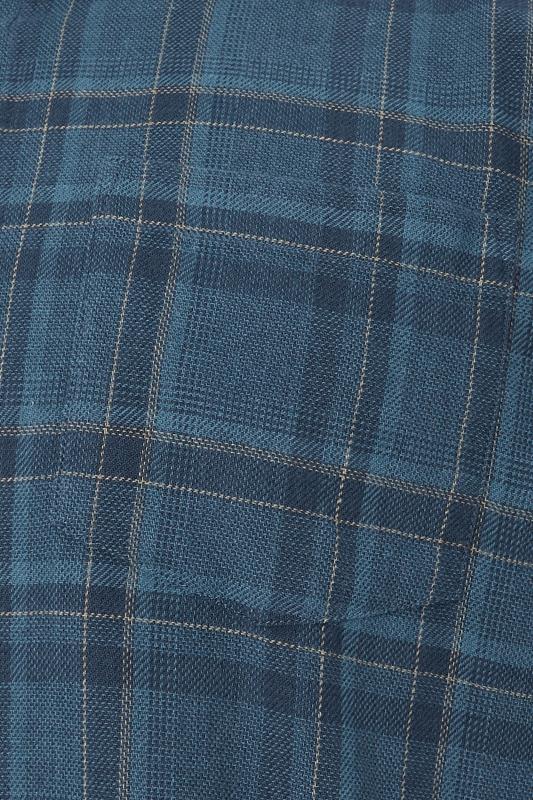 BadRhino Big & Tall Blue Check Long Sleeve Shirt | BadRhino 7