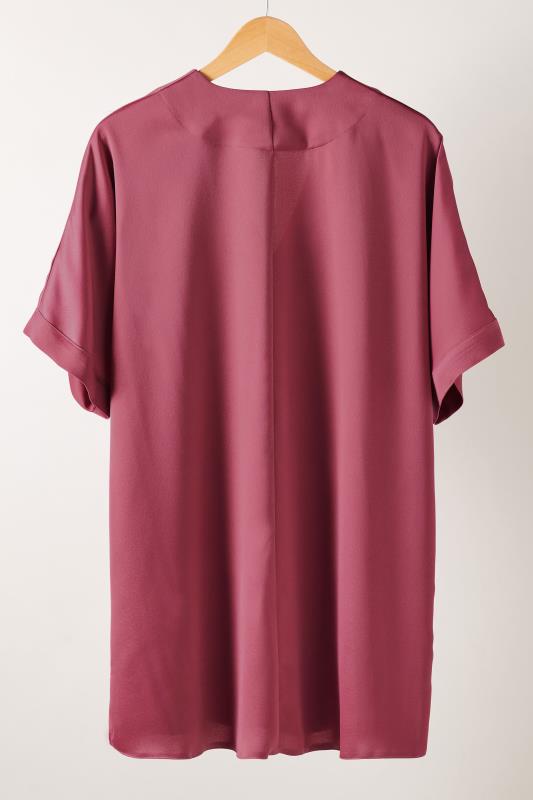 EVANS Plus Size Dusky Pink Pleat Front Blouse | Evans 6