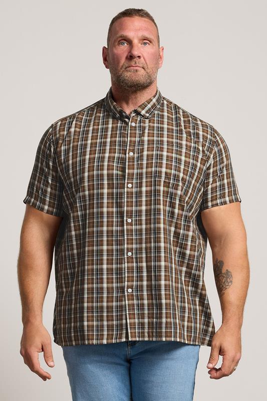 BadRhino Big & Tall Brown Check Shirt