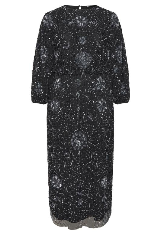 Niimee Curve Black Embellished Long Sleeve Dress 5